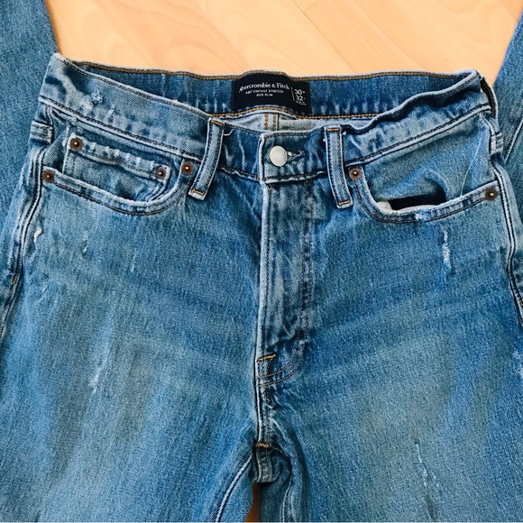 Men’s Abercrombie & Fitch Vintage 90s Slim Stretch Light Wash Jeans Size 30 X 32 - Picture 4 of 6